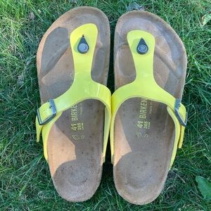 Sunshine yellow Birkenstocks (Men8/Women10)